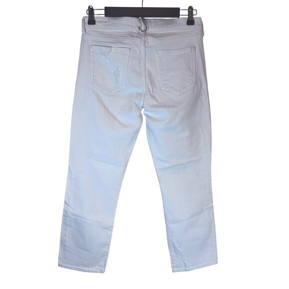 Gap 1969 Women's Slim Crop White Straight Leg Mid Rise Jean Size 26 - Picture 2 of 5